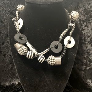 A Versatile Black & White Statement Necklace
